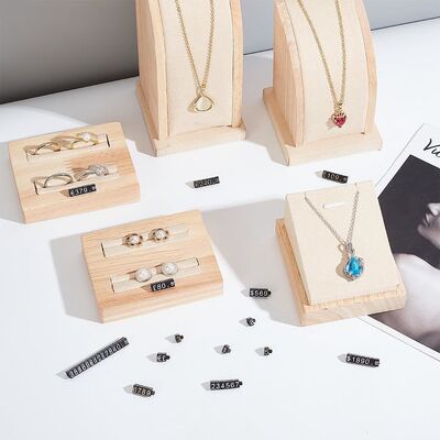 Clear Plastic Price Tag Clip for Jewelry Displays 5x3mm