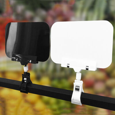 Double Sided Plastic Sign Holder Clip for Supermarket Shelves