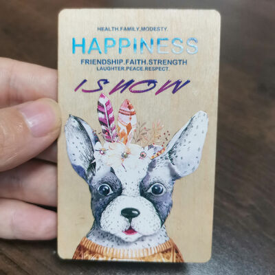 Wooden NFC Business Cards Bulk Assortment Laser Engravable 2.5 Inches X 1.5 Inches