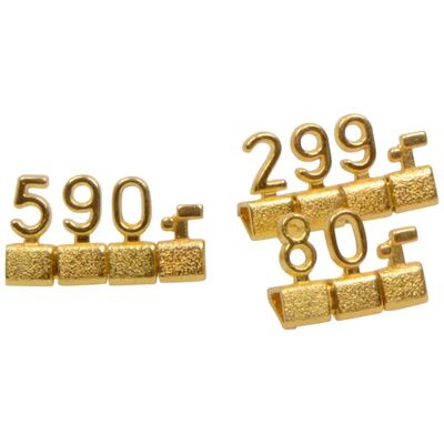 Alloy Price Display Cube with Adjustable 0~9 Numbers and 59x8mm Size for Jewelry Retail Store Price Showing