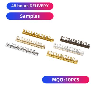 Alloy Price Display Cube with Adjustable 0~9 Numbers and 59x8mm Size for Jewelry Retail Store Price Showing