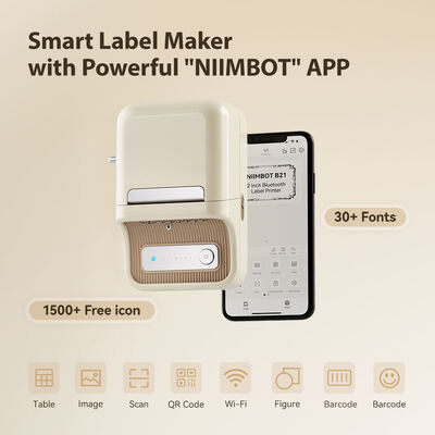 NiiMbot B21 Voice Input Roll Thermal Label Printer Wireless Portable Rechargeable