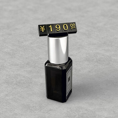 L9*6mm 100set jewellery display price digital cube  Gold letters Black Background For Retail Shop display customizable