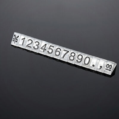 140 pcs AP3-5-3 Triangular price cubes are made from Transparent plastic and have embossed black lettering