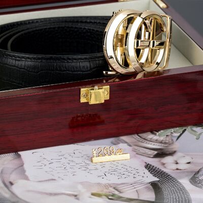 Customizable Gold Metal Price Displays For Jewelry Watches And Luxury Goods