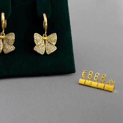 3D Metal 8 mm Luxury Jewellery Price Cubes Retail Price Display Tags