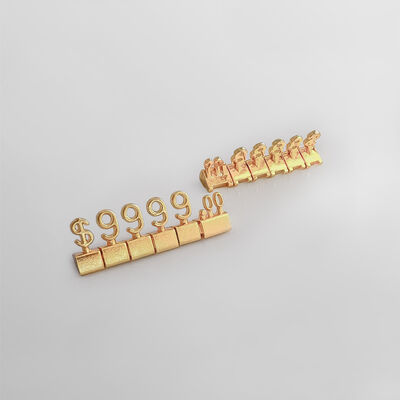 3D Metal 8 mm Luxury Jewellery Price Cubes Retail Price Display Tags