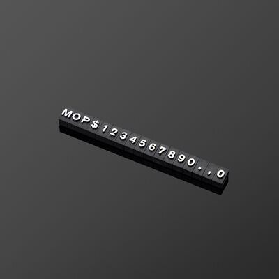 AP1-5-3 5*3mm 170pcs per pack Plastics Flat Relief Digital Price Tag for supermarkets bakeries