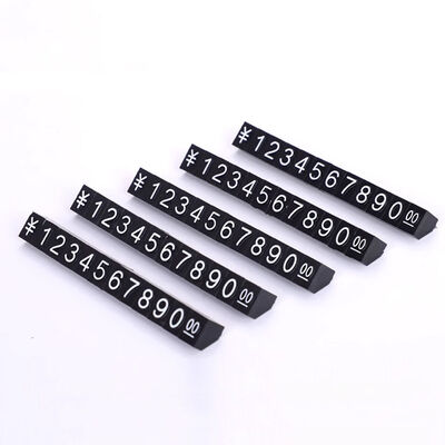 Symbol Black Numerals Price Tag Cube Custom For Retail Shop Sale Display