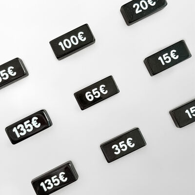 Plastic Jewelry Price Tag Cube Mahjong Style Display Block