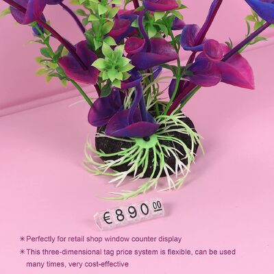 Spot Strip Digital Jewelry Tags Display Number For White Dollar Euro Transparent Black