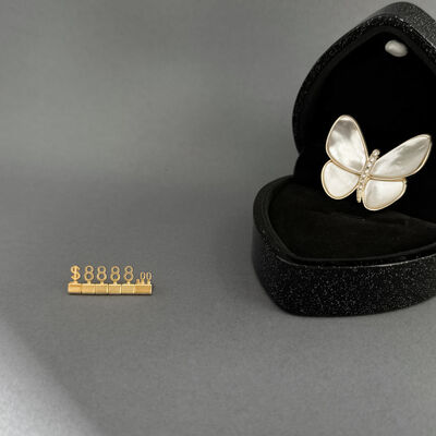 3D Metal price cube tag for jewellery Retail Price Display Tags