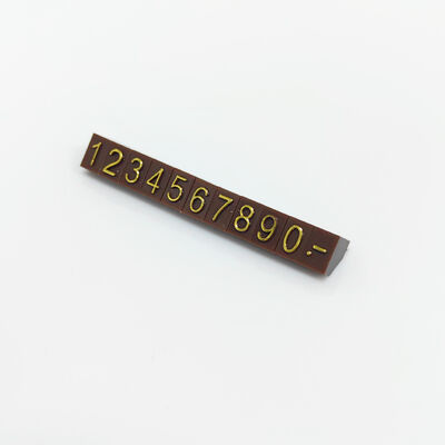 Black Base White Text 3D Numbers Pentagon Shape Price Tag Cube for Jewelry Display Rack