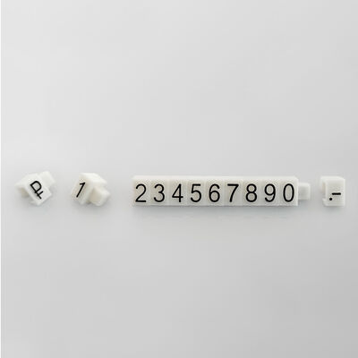 Easy 7*5mm Rub Jewellery Price Cubes With White Plastic And Black Lettering