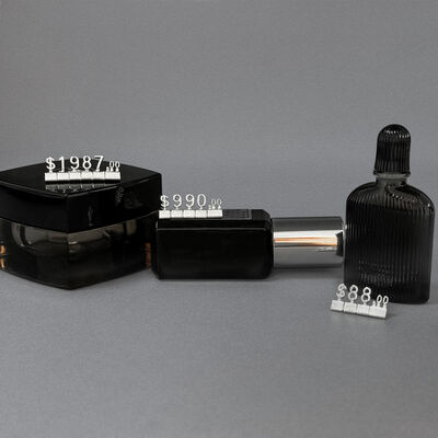 3D Metal Silver Zinc alloy price cubes Retail Price Display Tags