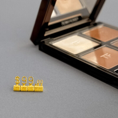 3D Metal Retail Price Display Tags for cigarettes makeups wine tea supermarkets