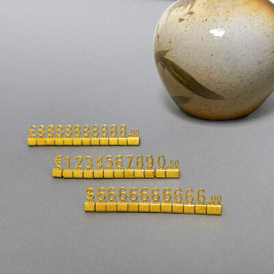 3D Metal Luxury Jewellery Price Cubes Retail Price Display Tags