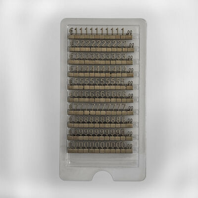 3D Metal Antique brass 8 mm Luxury Jewellery Price Cubes Retail Price Display Tags