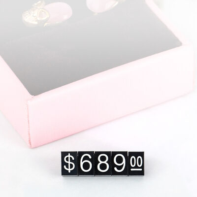 Retail Shop Sale White Cube Display Rack with Symbol and Black Numerals Custom Made