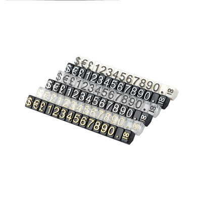 End Convex Digital Metal Jewelry Tags Display for Luxury Coppery Gold Silver Pricing Cubes