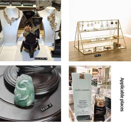 Customizable Free Standing Plastic Arabic Number Display Stand for Counter Store Sign