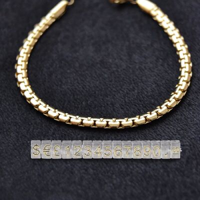 Black Jewellery Price Cubes Display With 3D Digital Watch And Cubic Tag Nail Sticker