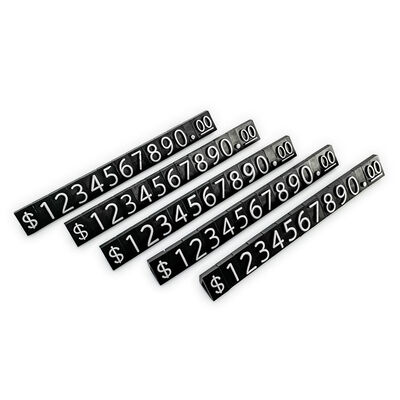 130 pieces ABS Plastics Triangular price tag Arabic Number Tag Label Blocks
