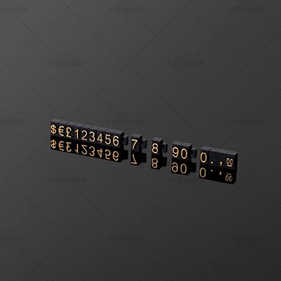 AP1-5-3 5*3mm Mini ABS Plastics Price Cubes Flat Relief Digital Pricing Systems