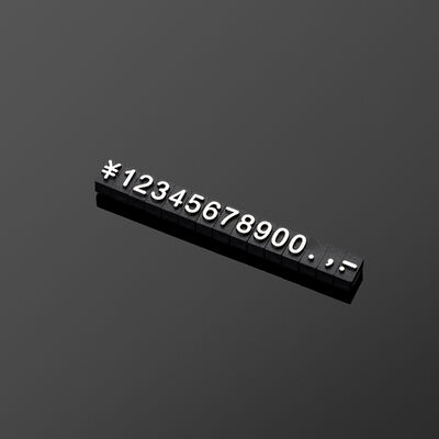 AP1-5-3 5*3mm Mini ABS Plastics Price Cubes Flat Relief Digital Pricing Systems