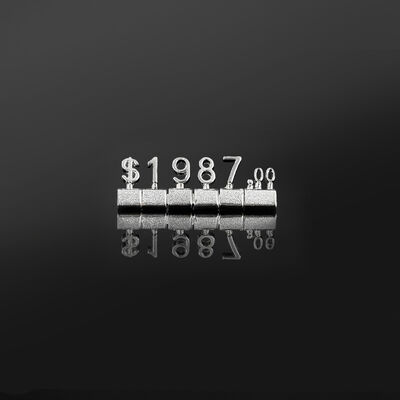 Digits Stand Upright Metal Price Tag Cubes Gold Coloured 8 Mm