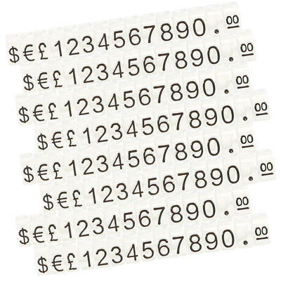 Mini Clear Plastic Luxury Tags 3mm Embossed Number Cubes