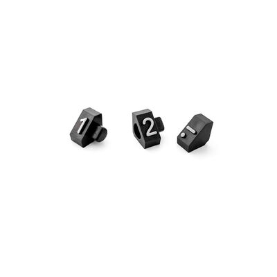 Plastic Mini Jewellery Price Tag Cubes Triangular Black 5x3mm