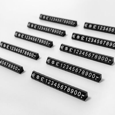 High End Triangular Mini Price Tag Cubes 5x3mm For Jewelry Display