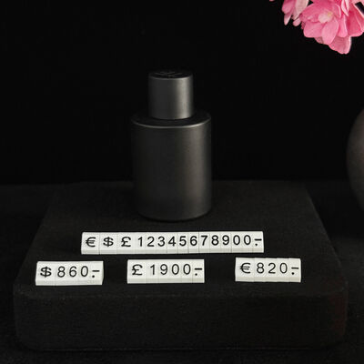 High Contrast Mini Price Tag Cubes Triangular 5x3mm for Jewellery Display