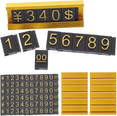 S Metal Base Plastic Lettering Jewelry Price Cubes In Shopping Mall