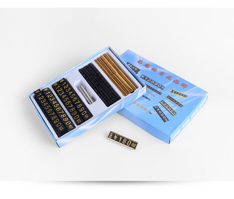 Digital Metal Plate Display Stand / Jewelry Pricing Cube In Black Silvery And Gold