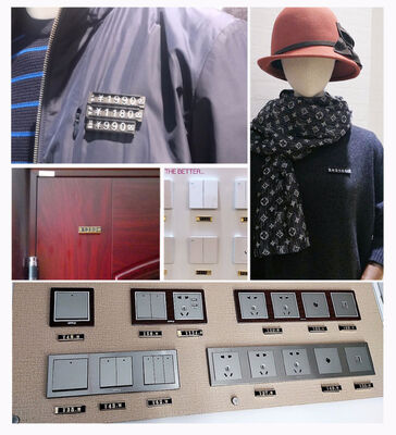 Digital Metal Plate Display Stand / Jewelry Pricing Cube In Black Silvery And Gold