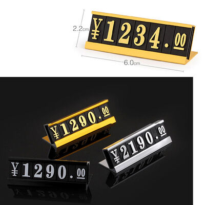 Metal Base Plastic Pricing Tags 60x22mm For Cigarettes Makeups