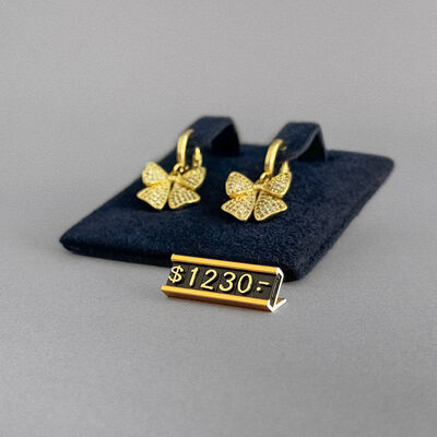 Mini Plastic Pricing Tags Customized 2.3x0.8cm with Metal Base