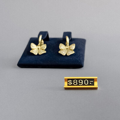 Mini Plastic Pricing Tags Customized 2.3x0.8cm with Metal Base