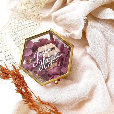 Hexagonal Greenhouse Glass Jewelry Storage Box