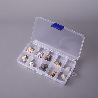 Small Pink Lock Plastic 10 Grid Bead Organizers And Storage Containers Box