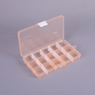 Durable PP Material Orange 15 Grid Plastic Storage Box Organizer with Removable Dividers