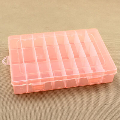 19x13x3.6cm PP Material Removable Divider Organizer Case for 24 Grid Plastic Storage Box Easy Organization