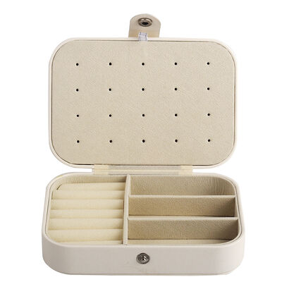 Large Capacity Jewelry Organizer Box Scratch Free White For Rings Necklaces Earrings