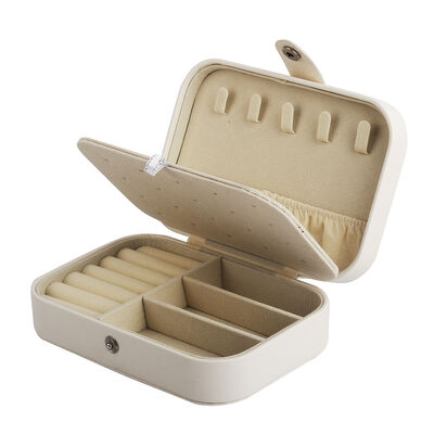 Large Capacity Jewelry Organizer Box Scratch Free White For Rings Necklaces Earrings
