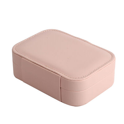 Durable Pink Travel Jewelry Storage Box Compact and Secure Portable Storage for Necklaces Rings Earrings