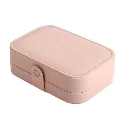 Durable Pink Travel Jewelry Storage Box Compact and Secure Portable Storage for Necklaces Rings Earrings