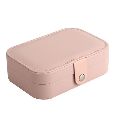 Durable Pink Travel Jewelry Storage Box Compact and Secure Portable Storage for Necklaces Rings Earrings