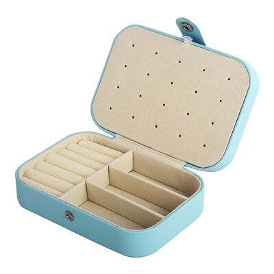 Blue Bedroom Jewelry Storage Box For Rings Necklaces And Earrings